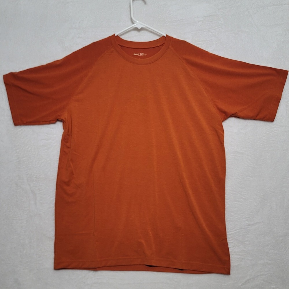 Sport Tek Men's T-Shirt Size L Large Orange Short Sleeve Casual‎